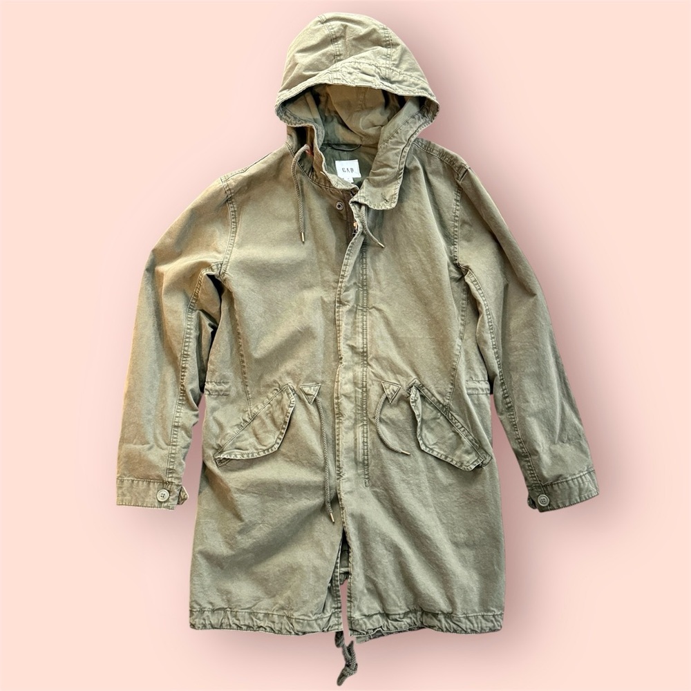GAP Olive Hooded Parka Jacket